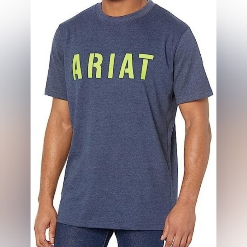 ✨️ HOSTESS PICK ✨Ariat Men's Rebar Cotton Strong Block Logo Graphic Short Sleeve